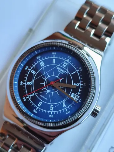 SWATCH Irony Sistem 51 YIS401G - Automatikarmbanduhr - Armbanduhren mit elegantem Design, Schweizer Automatikuhrwerk und Sichtboden. Ideal für Unisex Erwachsene, kombiniert Stil und Funktionalität.