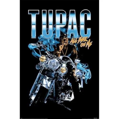 Pyramid International Tupac Shakur Poster All Eyez Motorcycle