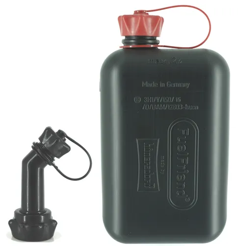 FUELFRIEND-BIG 2 Liter Benzinkanister Reservekanister + 1 Füllrohr verschließbar