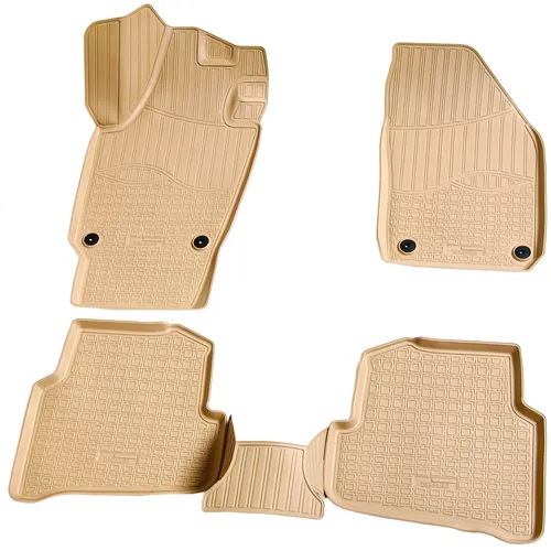 RECAMBO Gummimatten für VW Polo 6R/6C - 3D Allwetter Auto-Fußmatten, passgenau und geruchsneutral, schützen vor Verschmutzung und werten den Fußraum optisch auf. Ideal für VW Polo BJ 2010-2017.