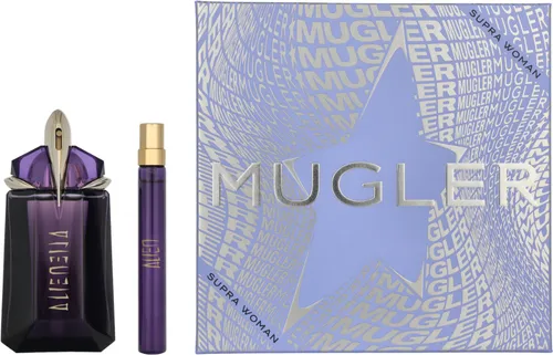Thierry Mugler Alien Giftset EDP Spray 60ml & 10ml - Parfüm-Geschenkset mit dem ikonischen Damenparfüm Alien, das mit Jasmin und Amber eine mystische Aura verleiht und ideal für besondere Anlässe ist.