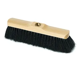 NÖLLE PROFI BRUSH Bürsten- und Pinseltechnik e.K. Stubenbesen, ausgewähltes Roßschweifhaar, Zimmerbesen mit Holzkörper, naturlackiert mit Gewinde, Breite: 28 cm 00222902