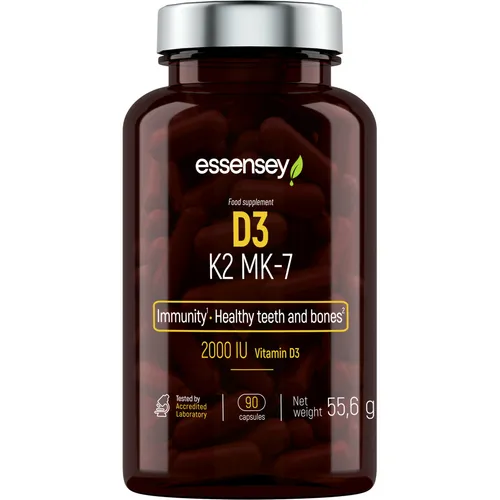 Essensey® VITAMIN D3 2000 IU + K2 MK-7 90 Kapseln + BONUS