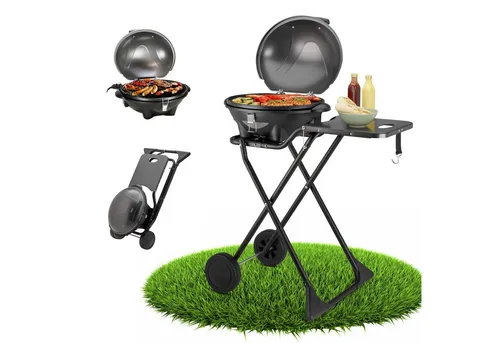 TZS FIRST AUSTRIA 2in1 Elektrogrill - Grills – extrem stabiler, klappbarer Elektrogrill mit 2400W Leistung und Temperaturregler, ideal für Gartenpartys und BBQs.