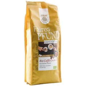 GEPA Kaffee Faires Pfund Crema, BIO, ganze Bohnen, Arabica und Robusta, 500 g