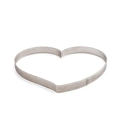 Decora 0064086 PERFORIERTER EDELSTAHL HERZ BACKRAHMEN 18 X 16 X 3,5 H CM, Grau