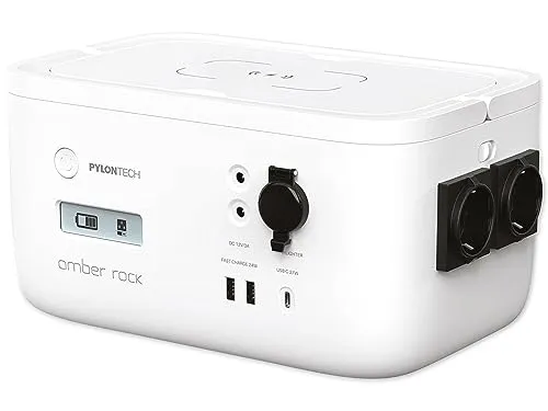 Pylontech Amber Rock 473Wh Portable Powerstation - Powerstation mit 370W Leistung, ideal für Camping und Handwerk, flexibel ladbar über Steckdose, Auto oder Solarpanel.