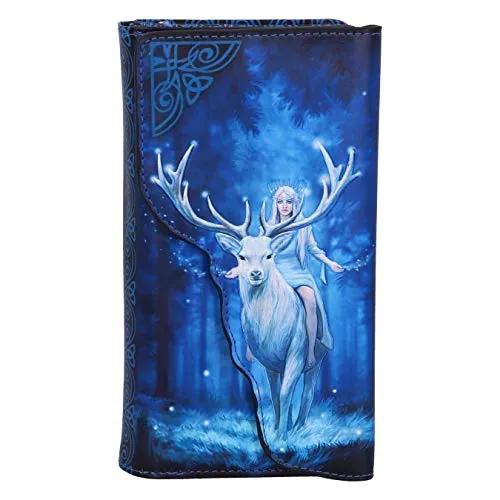 Nemesis Now Anne Stokes Fantasy Forest Elven Queen und Hirsch geprägte Geldbörse, Blau, 18,5 cm