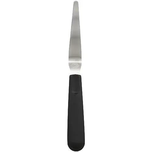 Wilton Comfort Grip Spatula Tapered, Edelstahl Winkelpalette für Torten, Streichpaletten zum Streichen von Icing oder Creme, Glasurspatel, - 22,5 cm