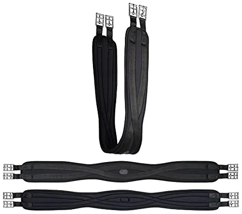 Equinate Sattelgurt Amigo 120cm - Anatomisch und Pflegeleicht - Reitgurte mit Memory Foam für maximalen Komfort, waschbar bei 30°, ideal für Pferd und Reiter.