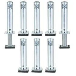 SOTECH Sockel-Höhenversteller Ø 14 mm Höhe 52 mm – zum Einbohren (8 Stück) - Silber