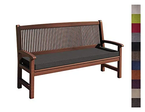 sunnypillow Bankauflage Outdoor - Komfortables Stuhlkissen für Gartenbänke - Hochwertige Bankauflage mit abnehmbarem Bezug, wasserabweisend und pflegeleicht. Verwandeln Sie Ihre Gartenbank in eine gemütliche Sitzgelegenheit – ideal für Innen- und Außenbereich!