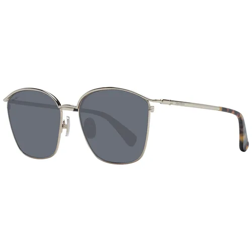 Max Mara Sonnenbrille MM0043 53N 55 - Elegante Damen-Sonnenbrille aus Metall in Gold mit 100% UVA & UVB Schutz. Stilvolles quadratisches Design, ideal für modische Akzente. Inklusive Original-Etui und Mikrofaser-Reinigungstuch.