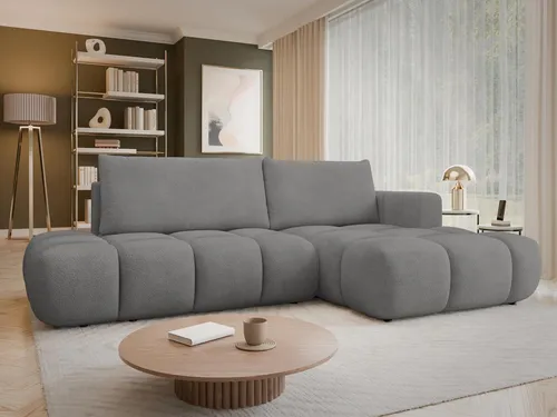 MIRJAN24 Ecksofa Soffi mit Schlaffunktion und Bettkasten - Kompaktes Ecksofa Soffi (283x166x87 cm) mit praktischem Bettkasten und Schlaffunktion. Ideal für kleine Räume, bietet es vielseitige Nutzungsmöglichkeiten und hohen Komfort.