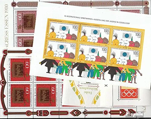 Prophila Collection BRD (BR.Deutschland) 5 Verschiedene Blöcke postfrisch ** MNH und Kleinbögen (Briefmarken für Sammler)