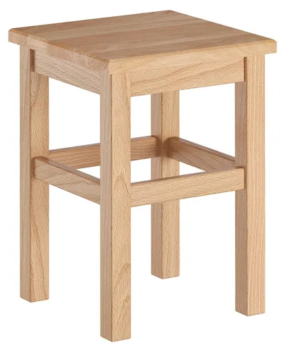 Hocker aus massivem Buchenholz, ohne Lehne, V-90.71-46