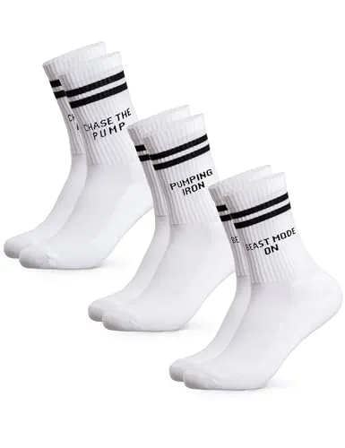 Occulto Herren Fun Statement Tennis Socken 3er Pack (Modell: William) Fitness 39-42
