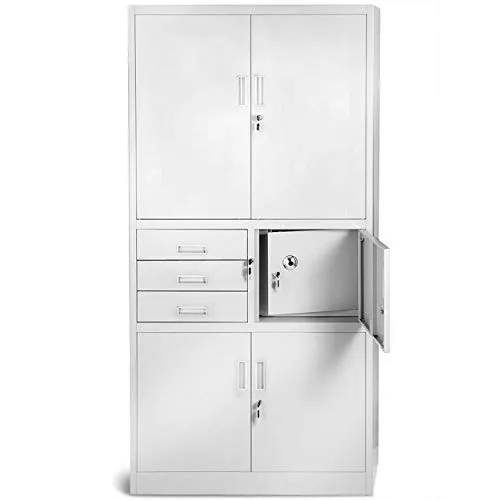 Jan Nowak Aktenschrank mit Tresor | 3 Schubladen, höhenverstellbare Fachböden, Geheimfach - Büroschränke & -ablagen – Robuster Aktenschrank mit Tresor für sichere Aufbewahrung und flexibles Stauraummanagement.