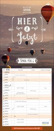 Hier und jetzt Timer für 2 2026 von Korsch Verlag