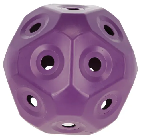 Kerbl Futterspielball lila für Pony - Pferdespielzeug mit 19 Fressöffnungen - Tröge, Tränken & Zubehör für Pferde. Spielerische Futteraufnahme und Förderung des Spieltriebs, ideal für Jungtiere und zur Vermeidung von Futterverlust.