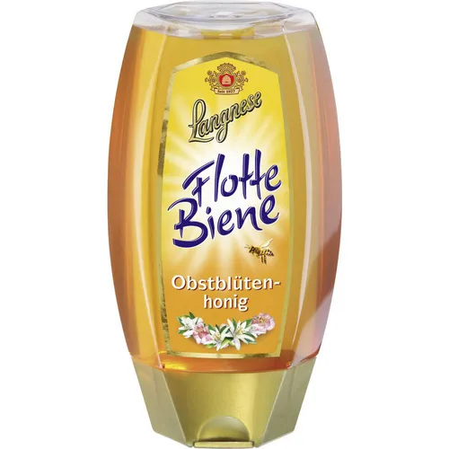 Langnese Flotte Biene Obstblütenhonig mit süßem mildem Geschmack 250g