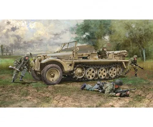 Italeri 510006561 1:35 Sd.Kfz.10 Demag D7 w/German Paratr. Halbkette Panzer