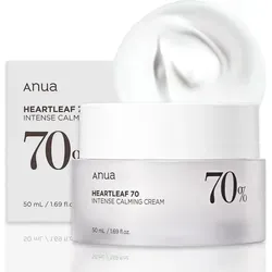 ANUA Heartleaf 70 Intensive Beruhigungscreme - Reinigungsmilch & Cremes für das Gesicht – Beruhigende Creme mit Ceramid und Herzblattextrakt für eine intensive Feuchtigkeitsversorgung und Hautberuhigung.