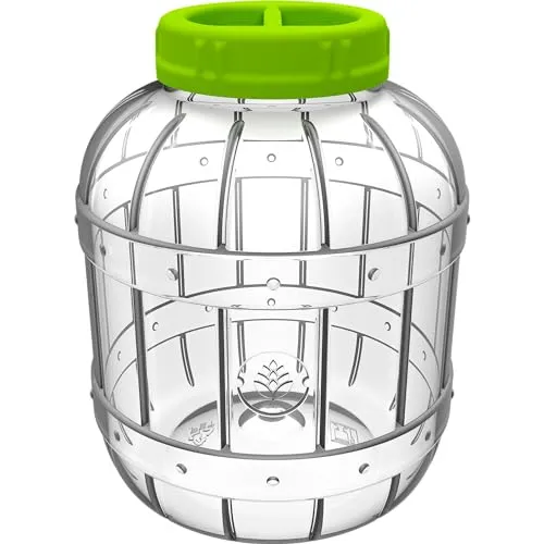 lilawelt24 Multifunktions-Kunststoff-Vorratsbehälter| Mehrzweckfass aus Kunstoff|Plastikbehälter zur Aufbewahrung|Mehrzweck|WEITHALS KUNSTSTOFF BEHÄLTER |Deckelfass für Salzgurken|Fass (3L)