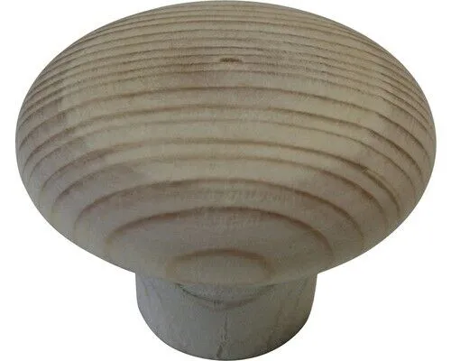 Möbelknopf Holz Kiefer/roh ØxH 40/28 mm