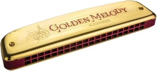 HOHNER Mundharmonika Golden Melody 40 in C - Mundharmonika mit 40 Messing-Stimmzungen und klassischem Tremolo-Sound; ideal für Musiker, die Wert auf Handarbeit aus Deutschland legen.