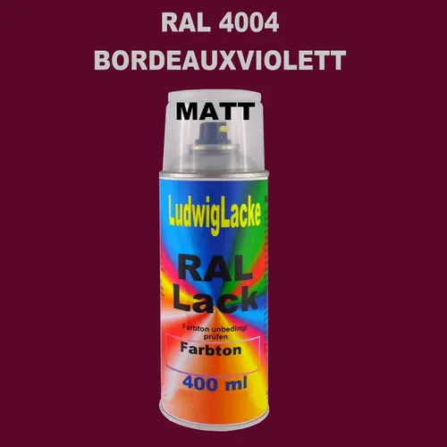 Ral Spraydose MATT  4004 Bordeauxviolett 400ml  Buntlack Decolack ProfiLack