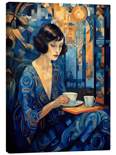 Posterlounge Wandbild Art Deco Café, Frank Daske, erhältlich als Poster, Leinwandbild, Wandsticker oder Acrylglasbild