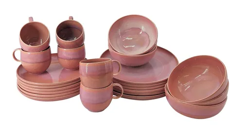 Villeroy & Boch Kombiservice Perlemor Coral, Porzellan, Spülmaschinengeeignet