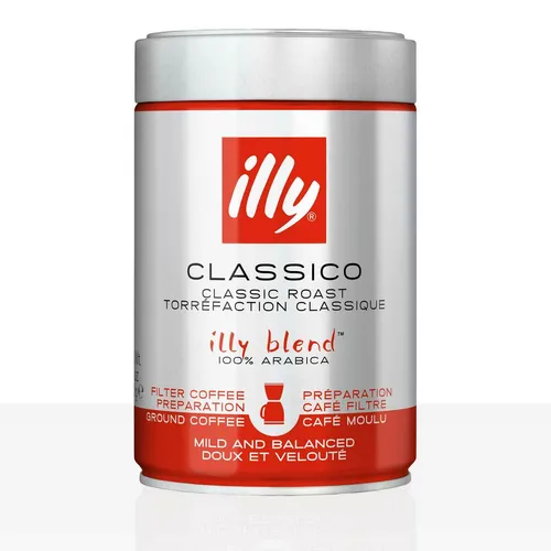 illy Classico Filterkaffee normale Röstung - 250g Kaffee gemahlen, 100% Arabica