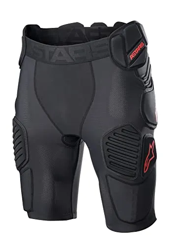 Alpinestars Bionic Pro Protektoren-Shorts Level-1 - Schwarz/Rot - XXL - Protektoren-Shorts mit CE- und UKCA Level 1 Zertifizierung, ideal für Enduro-Fahrer. Leichtes Design mit integriertem Hüftschutz und hervorragender Luftzirkulation für maximalen Komfort.