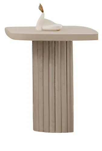 Beiger Beistelltisch im modernen Stil für Ihr Wohnzimmer - Eleganter Beistelltisch aus Holz mit polierter Oberfläche. Ideal für eine stilvolle Einrichtung. Maße: 45 x 45 x 53 cm, einfache Montage.