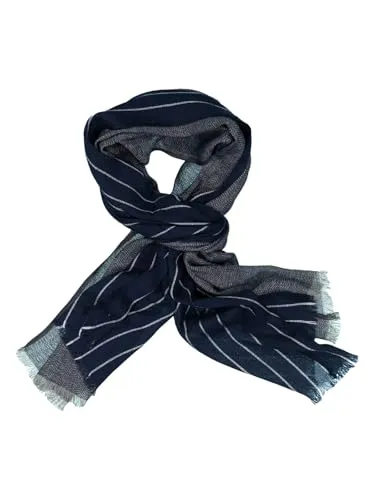 engbers Herren Herren Schal gemustert, Indigoblau, 37925, Indigoblau in Größe 111