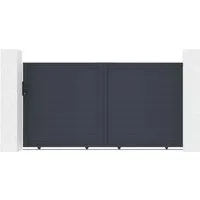 Produktbild Casanoov Schiebetor Eiger 300x160cm mit 2 Pfosten H.190cm Grau