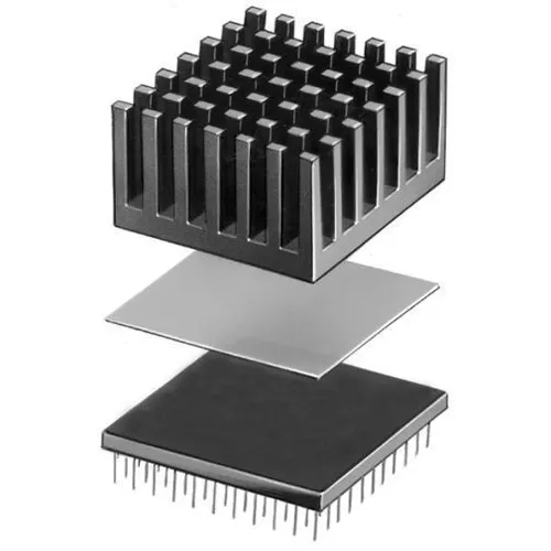 Wärmeleitfolie doppelseitig klebend elektrisch isolierend 43x43mm