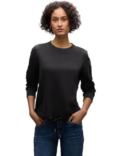Street One Damen 3015691 Rundhals Sweatshirt, Schwarz, 36