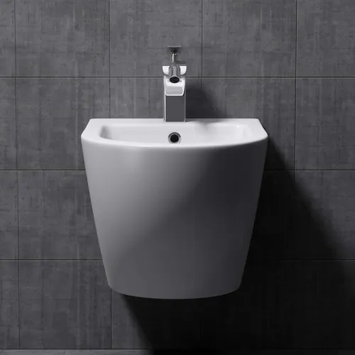 Mai & Mai Wand Bidet aus Keramik - Hochwertiges Wand-Bidet aus Keramik, ideal für eine hygienische Körperreinigung. Mit einfacher Montage dank DIN-Anschlüssen und schmutzabweisender Oberfläche - ein Must-Have für jedes Badezimmer!