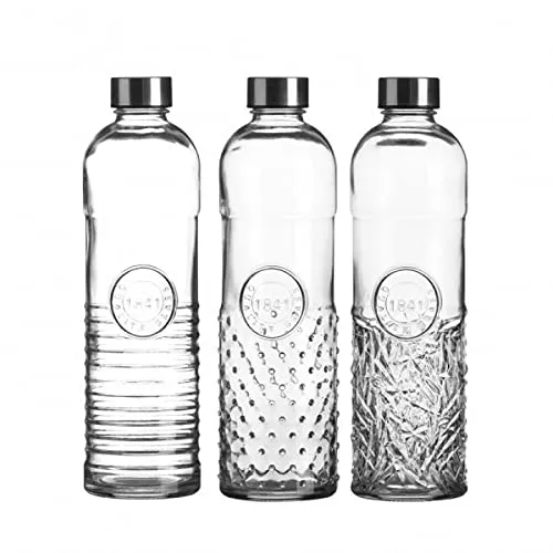 Emilja Wasserkaraffe 3 Glasflaschen 1L 