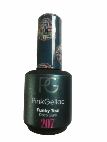 Pink GellacFunky TealDisco Glam #207