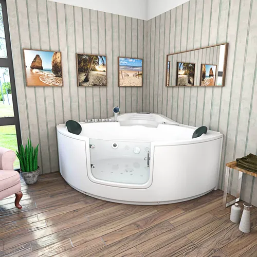 Produktbild Whirlpool Pool Badewanne W60H-TH 140x140cm mit Tür