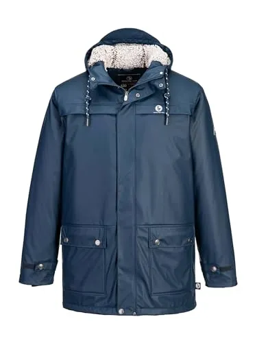 SCHIETWETTER Herren Regenjacke Dampfwalze Daniel, Friesennerz, Winterjacke, Regenmantel, Regenparka, gefüttert, wasserdicht, Winddicht, verschweißte Nähte
