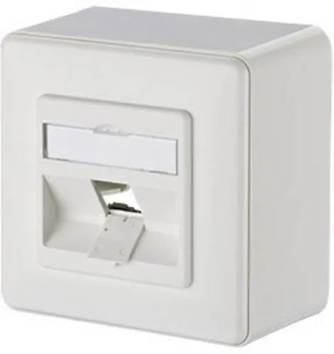Metz Connect Netzwerkdose Aufputz Unbestückt 1 Port Reinweiß