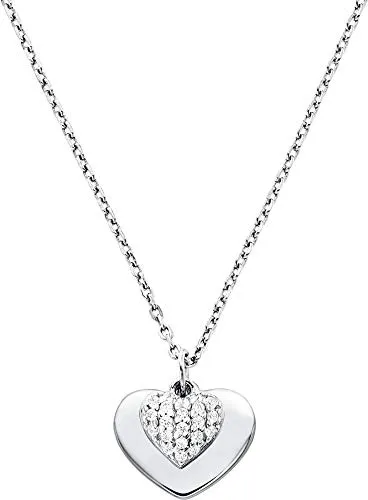 Michael Kors MKC1120AN040 Damen Collier Silber 925 - Elegantes Damen Collier aus hochwertigem 925er Silber mit funkelnden Zirkonia-Steinen, ideal für besondere Anlässe oder als stilvolles Accessoire im Alltag.