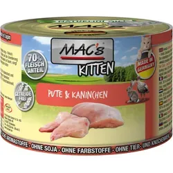 Mac's Katzen-Nassfutter Kitten Pute und Kaninchen 200 g
