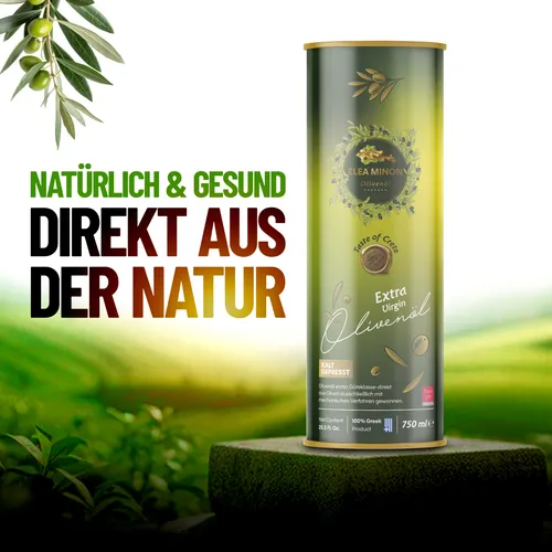 Elea Minon Extra Natives Olivenöl – 0,75L / 3L / 5L – Kaltgepresst aus Kreta, 10