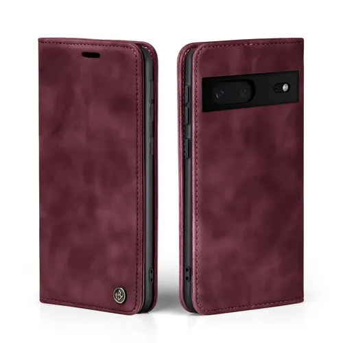Handy Hülle für Google Pixel 7 Klapp Magnet Smartphone Cover Case Rot